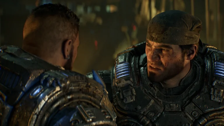 Marcus Fenix and Dominic Santiago in Gears of War: E-Day